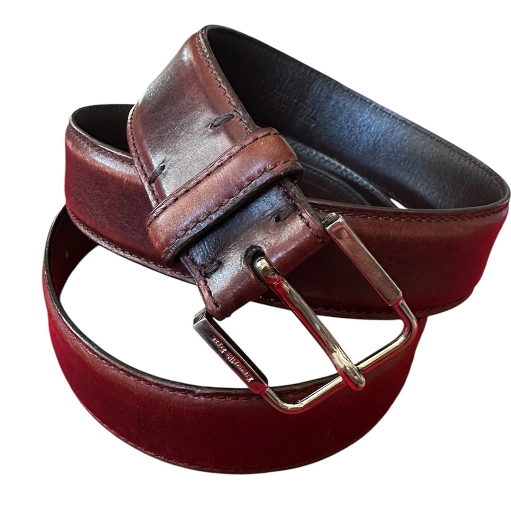 Ermenegildo Zegna Dark Brown Leather Belt